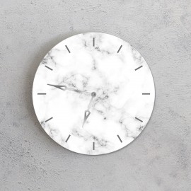 White marble wall clock